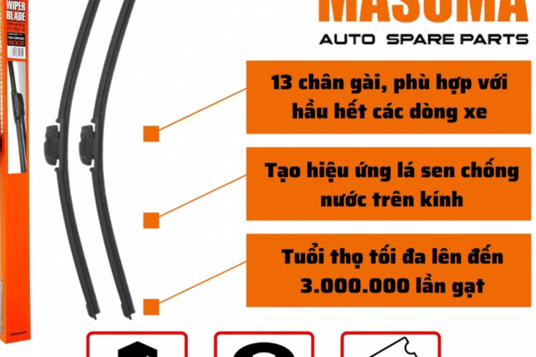 Masuma Gạt mưa 3 khúc móc U